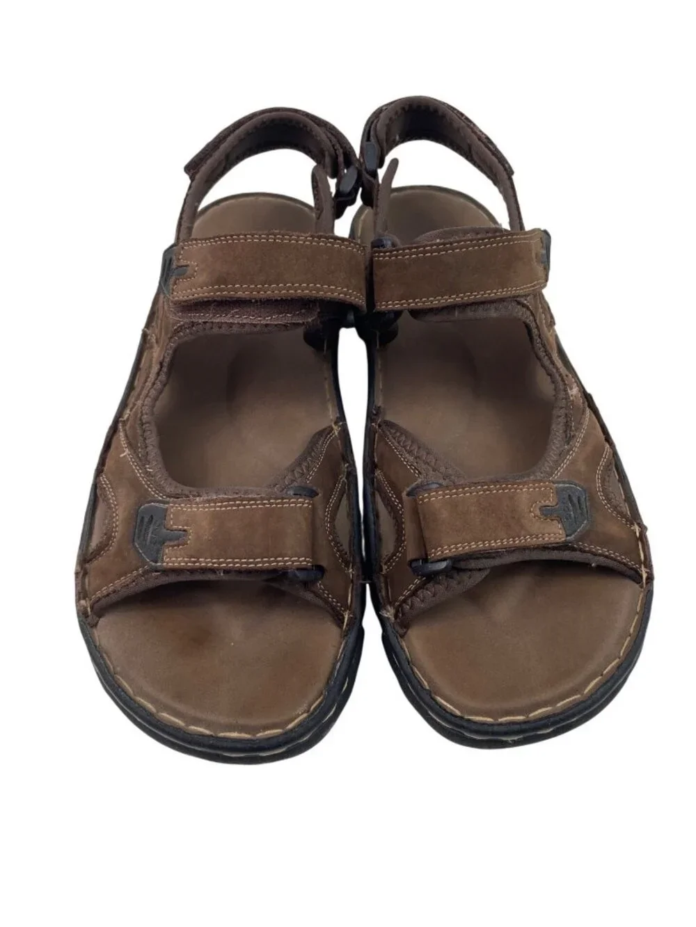 Jousen Mens AMY2011 Brown Adjustable Strap Open Toe Casual Sandals Size 12